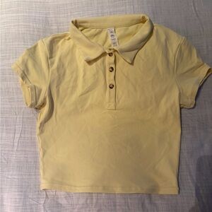 ALO Yoga Yellow Crop Top